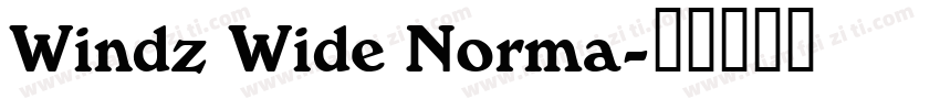 Windz Wide Norma字体转换